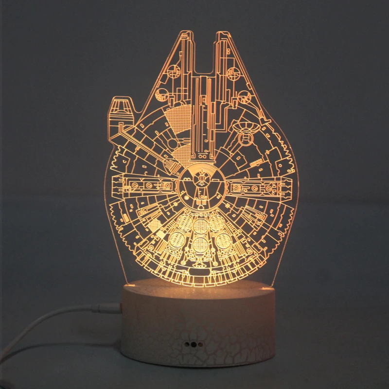 pattern 7 colorful change Energy saving USB led night lamp kids room decoration 3d  led night lamp