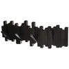Modern Unique Space-Saving Hanger with 5 Flip-Down Hooks for Hanging Coats, Scarfs, Purses and More