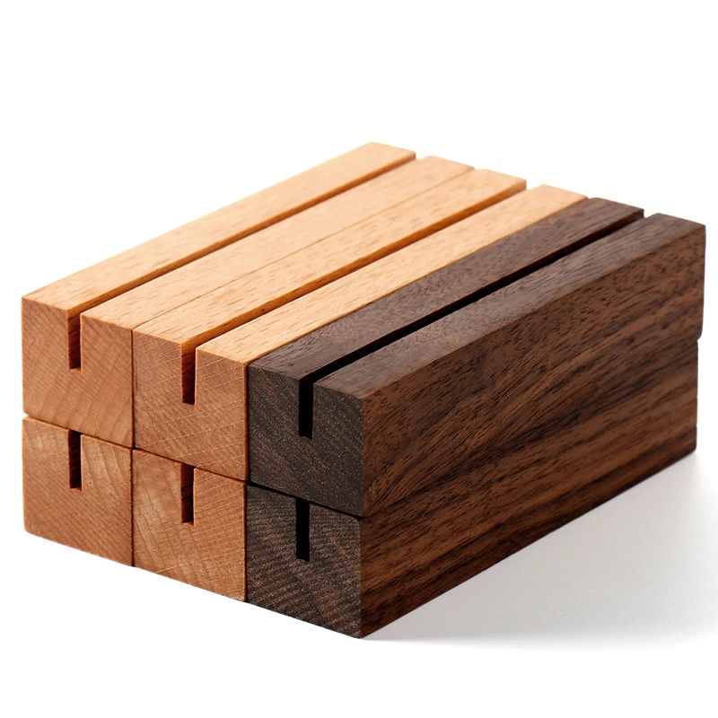 Wooden Block Menu Holders