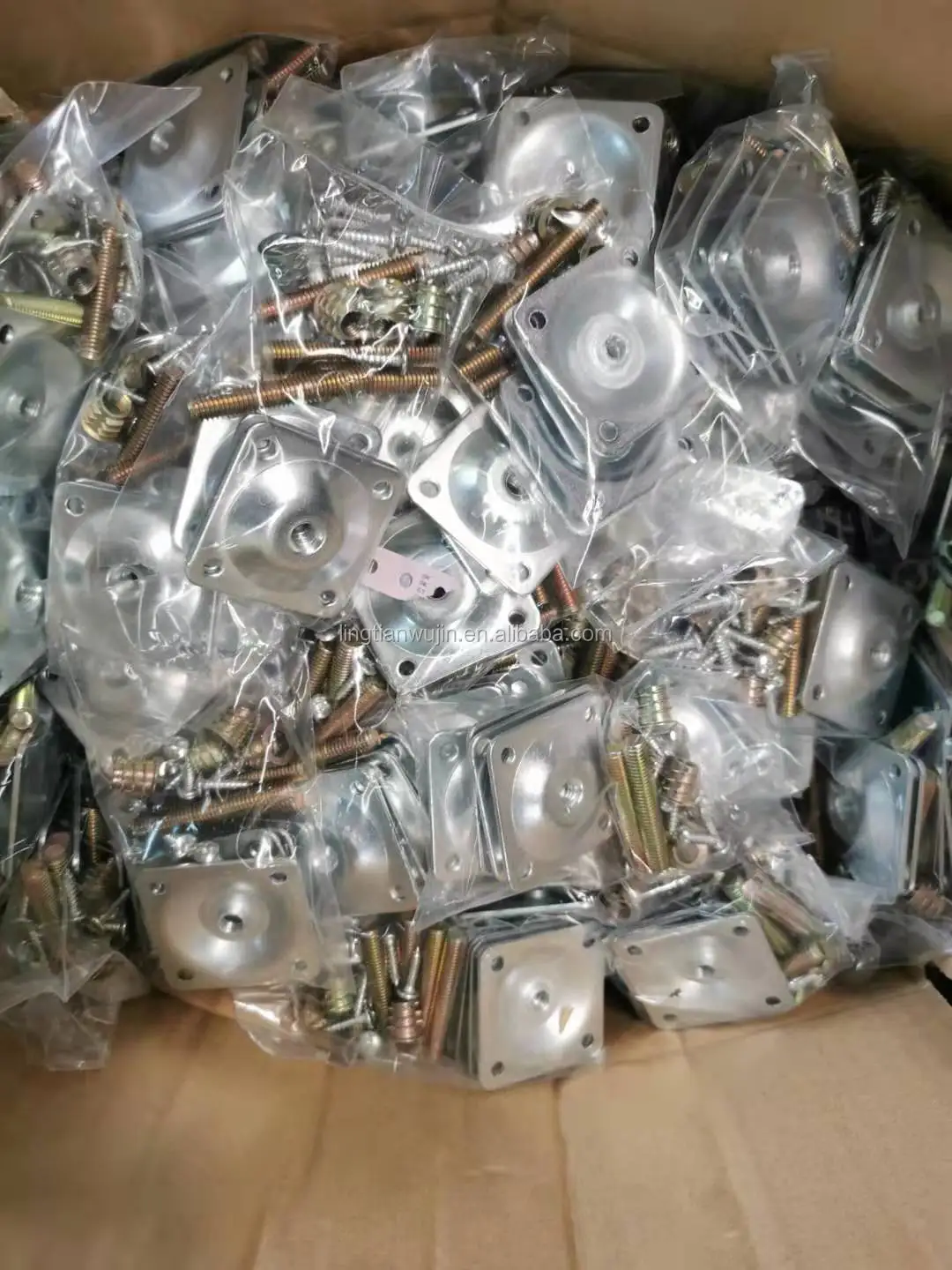 Leg Furniture Legs Mounting Plates Attachment With Hanger Bolts Screws