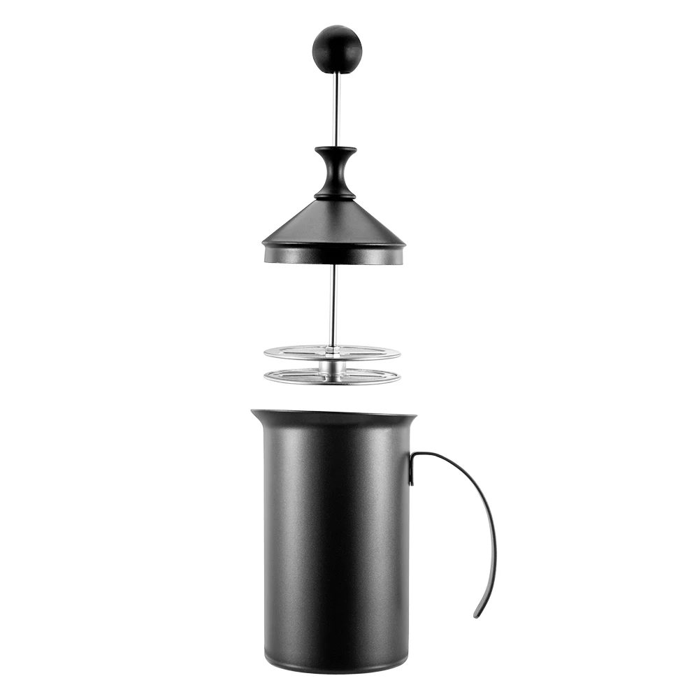 Manual Milk Creamer Hand Pump Frother Cappuccino Latte Coffee Foam