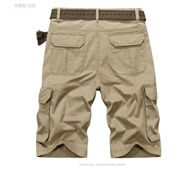 Summer Men's Short Pants Pure Color Straight Short Pants Men Beach ...