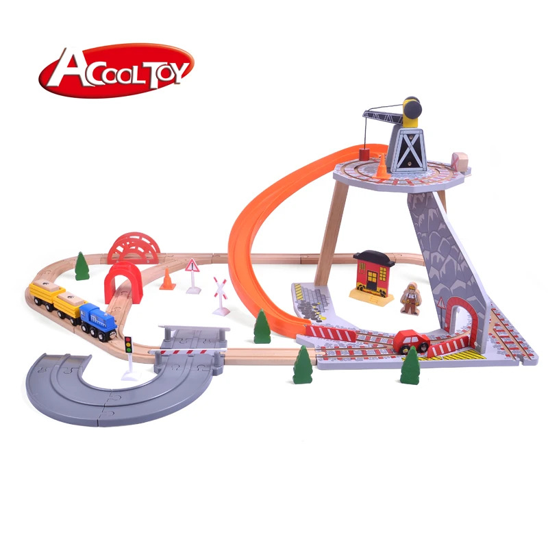 Wooden railway set