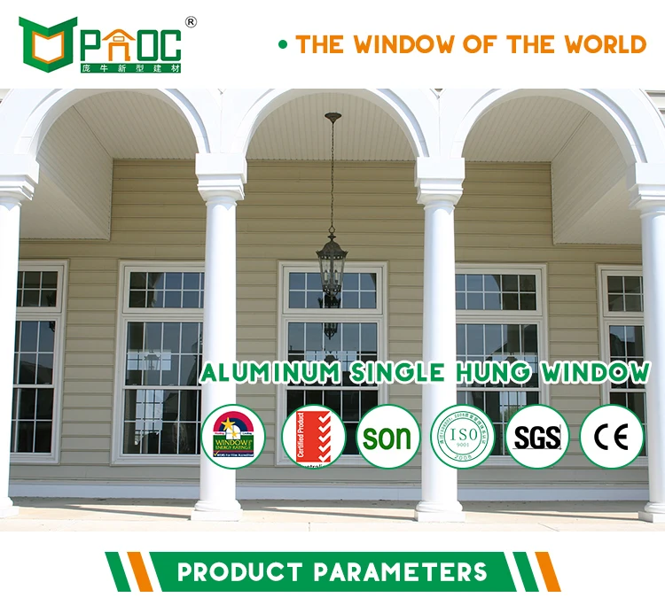 Factory Price Windows And Doors/Aluminium Single Hung Window With Glass Type