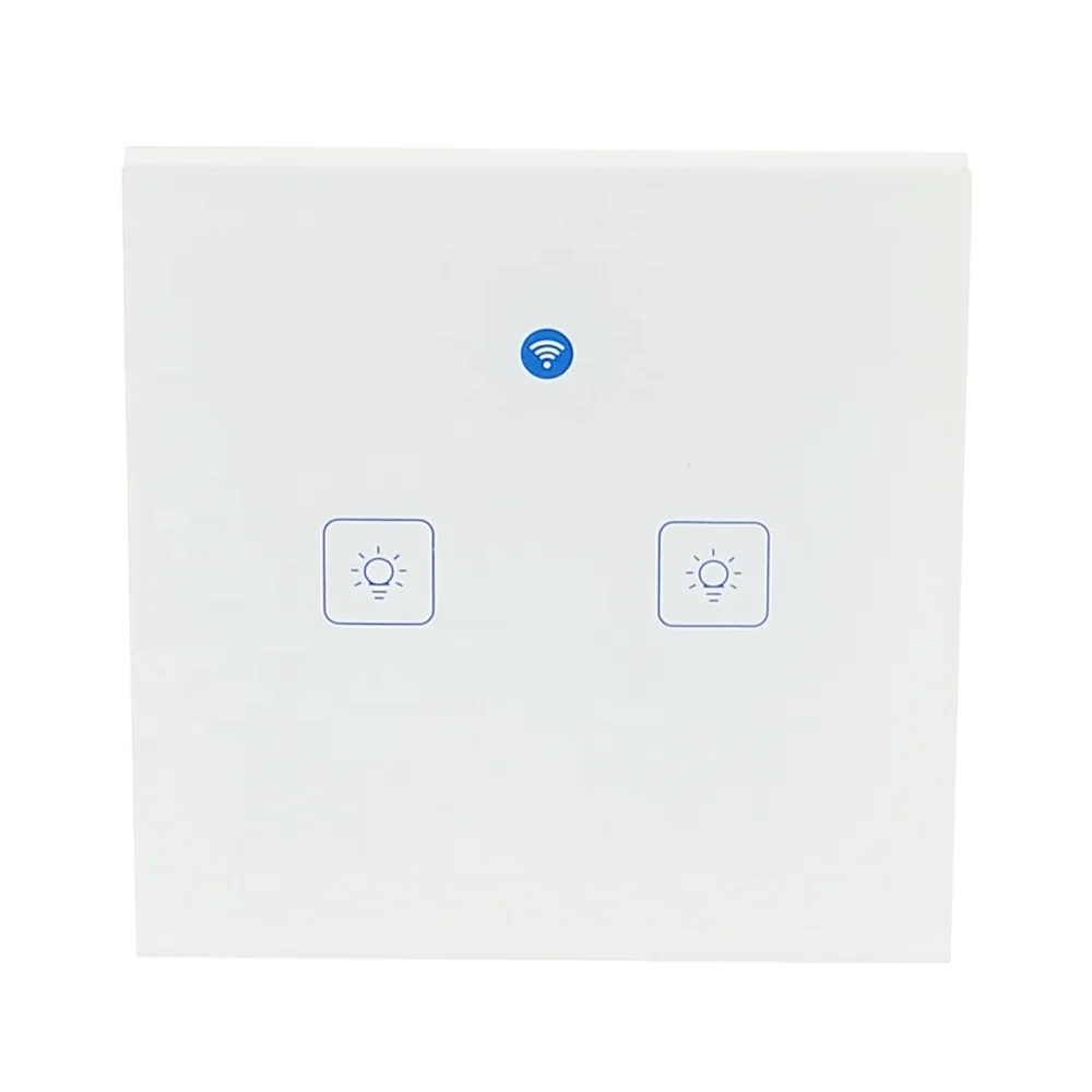 google home device use  Controlled 2gang Smart Touch Wall WiFi Light Switch