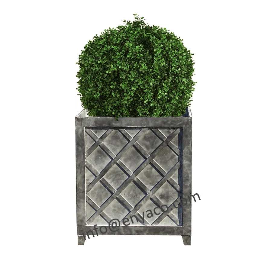 Factory Direct Zinc Finish Garden Planter Box Supply,Galvanized Square