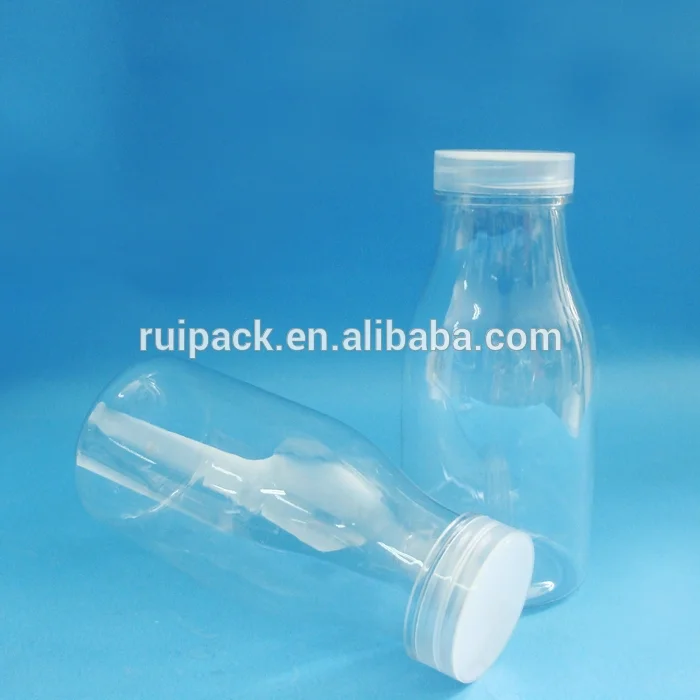 200ml 300ml Plastic Milk Bottle,Pet Milk Bottle With Plastic Cap