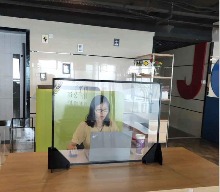 Tmj919 Acrylic Desk Plastic Protective Sneeze Guards Clear Counter