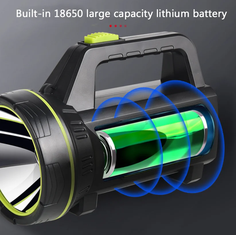 1600 Lumens Led Handle Light Aluminium Emergency Lamp Led Rechargeable Flashlight With Usb