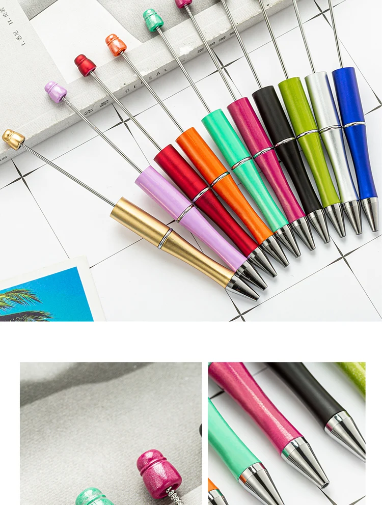 Hot Sale Add A Bead Jewelry Ball Pen Decorative Beaded Gift Pen