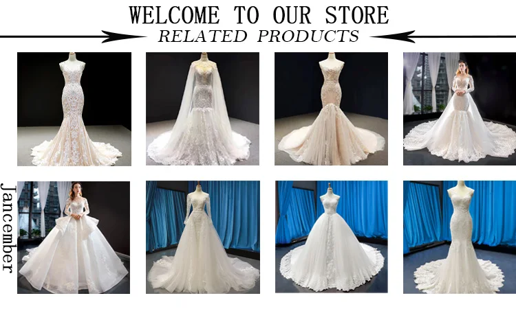 Jancember Rsm66353 Real Wedding Gown Korean Style Elegant Mermaid Court Dresses Puffy Wedding