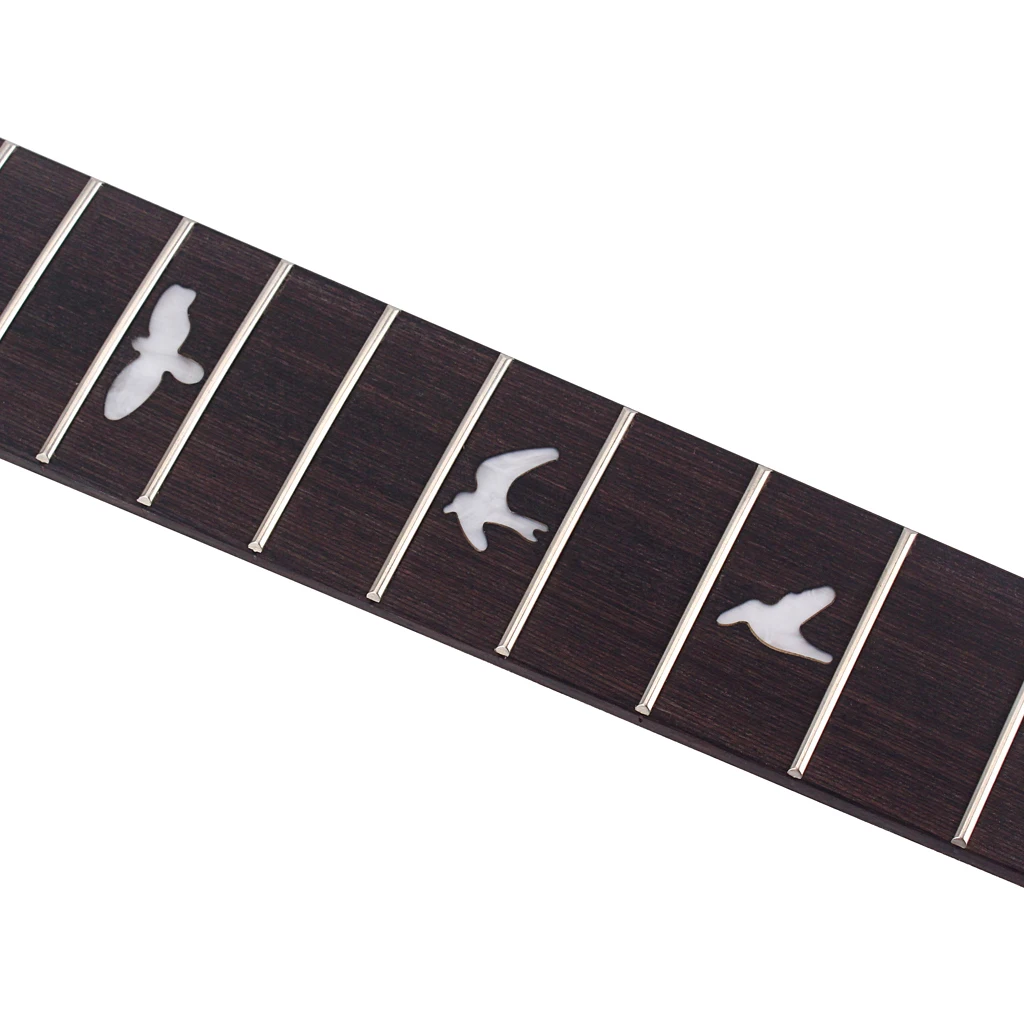 Electric Guitar Neck Replacement Unfinished Guitar Neck 22 Fret Rosewood Fretboard Bird Inlay(25