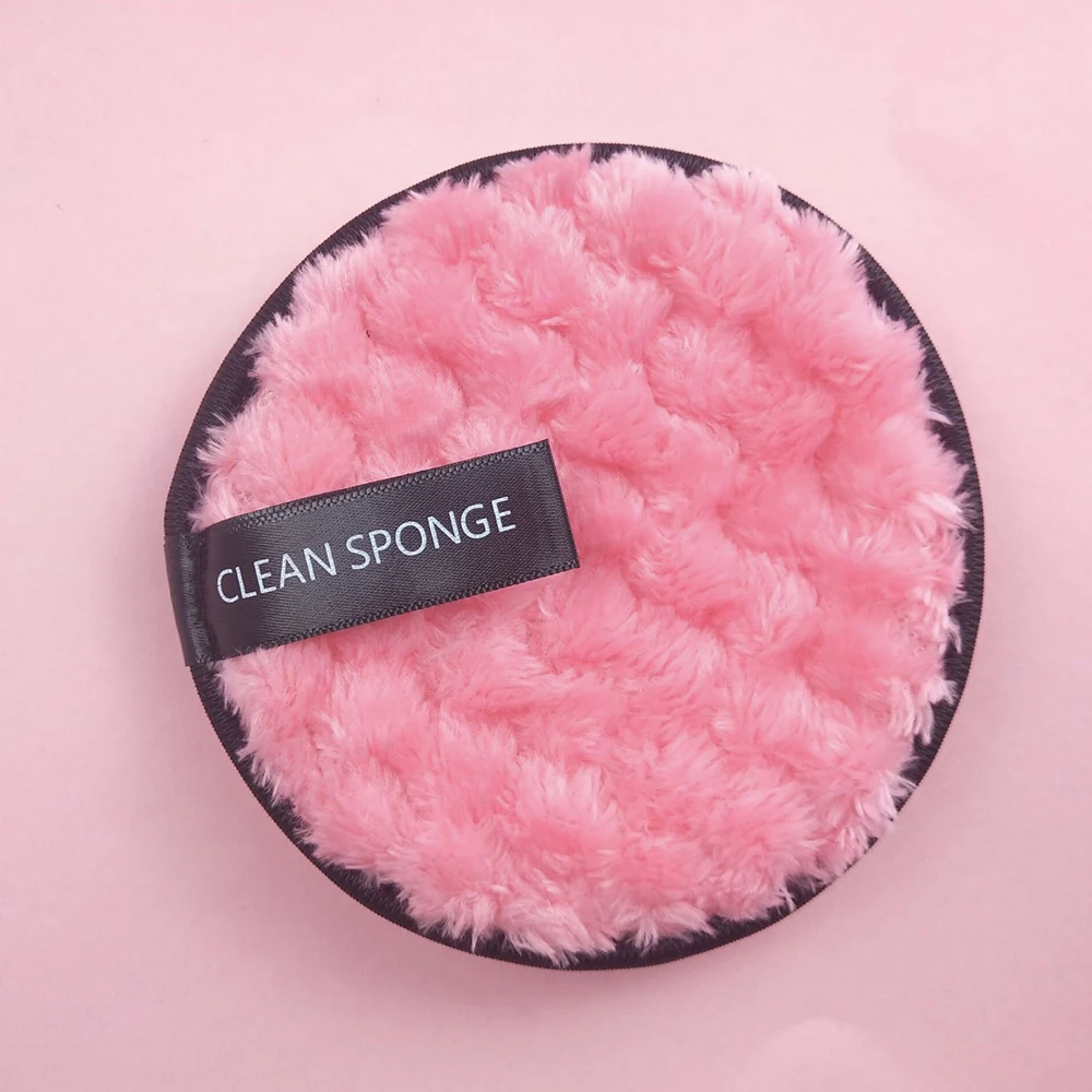 Reusable Microfiber Makeup Remover Puff Cleansing Sponge For Face