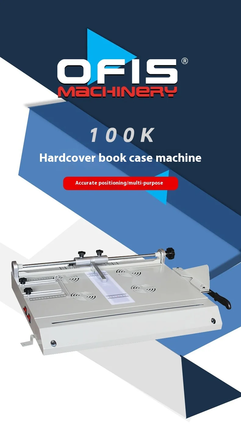 100K Hardcover Book Cover Machine A3 size Binding Center Positioning New Condition