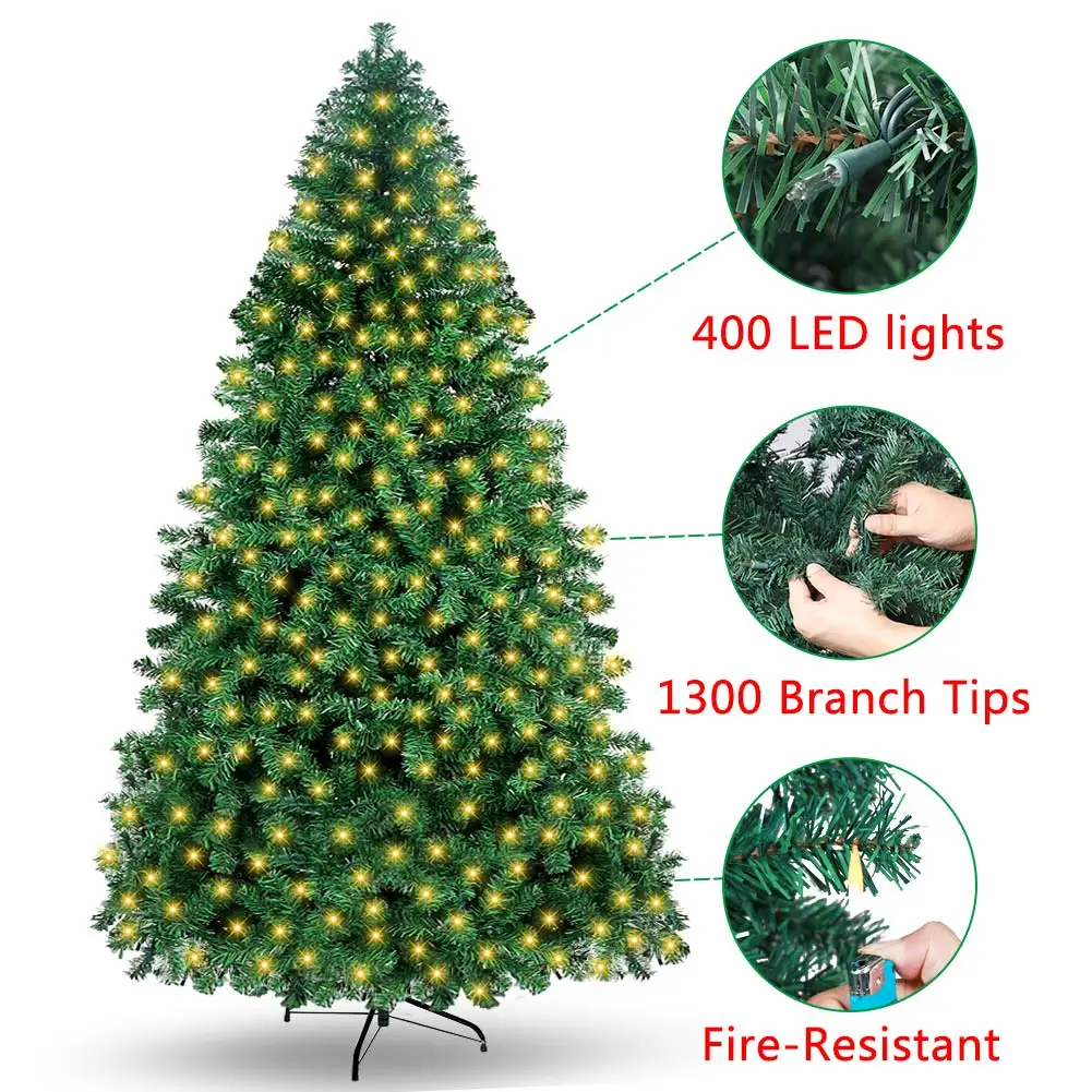 Ourwarm Automatic Artificial Xmas Trees 7ft/210cm Big Led Artificial ...