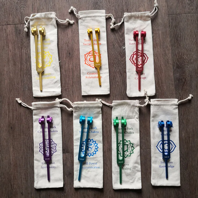 Chakra Tuning Fork Sets For Sound Healing Therapy And Chakra Balancing