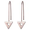 Geometric triangle Hoop Earrings Hypoallergenic Lightweight Cutout Thin Wire square Drop Dangles