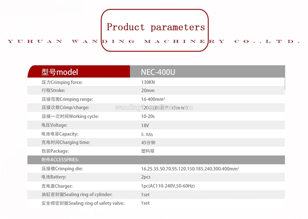 hydraulic battery crimping tool