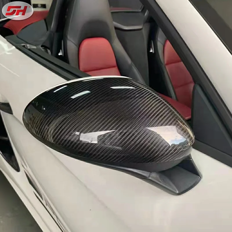 paste carbon fiber mirror cover mirror case side mirror house for 718 cayman boxster 982 model 2016-up