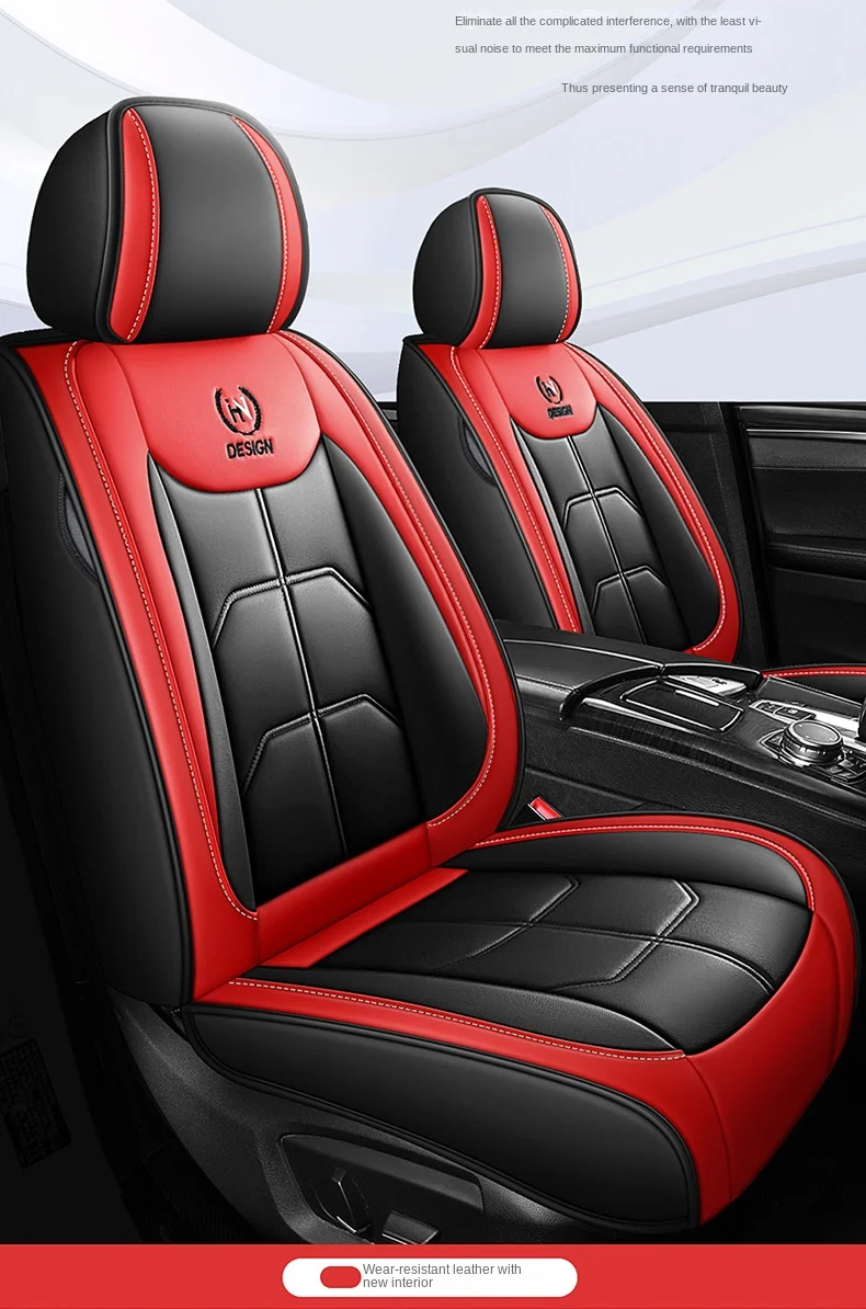 Four Seasons Fully Surrounded Car Seat Cushion Front Generation Leather Polyester for Car Seat Supplies factory