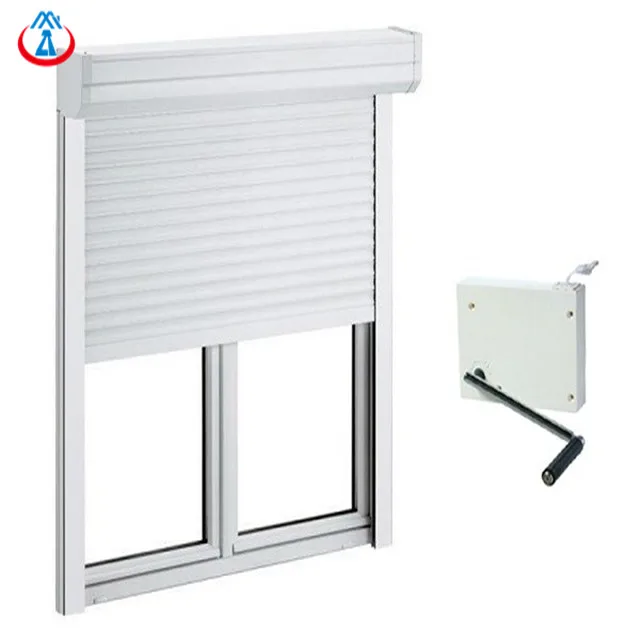 White 1600mmW*1000mmH 45mm Width Of The Slat Vertical Thermal Insulation Aluminum Roller Shutter Window
