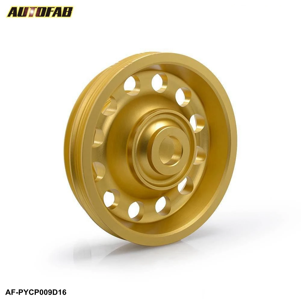 AUTOFAB - Belt Crankshaft Pulley Light Weight Aluminum For Honda 92-95 Eg Ej SOHC AF-PYCP009D16