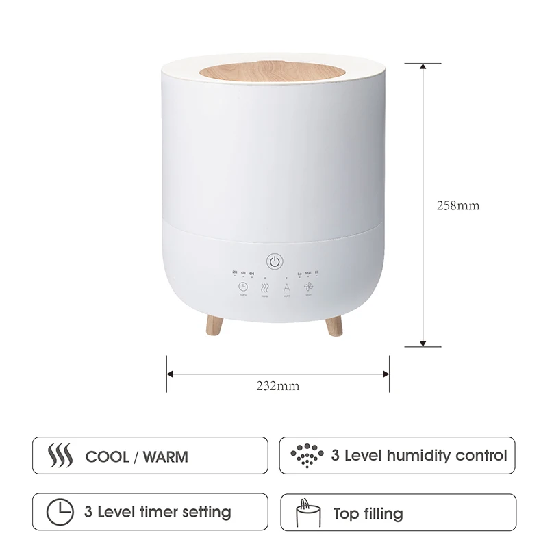 New2020 Hot Selling Japanese Simple Style Hot And Cool Mist Humidifier