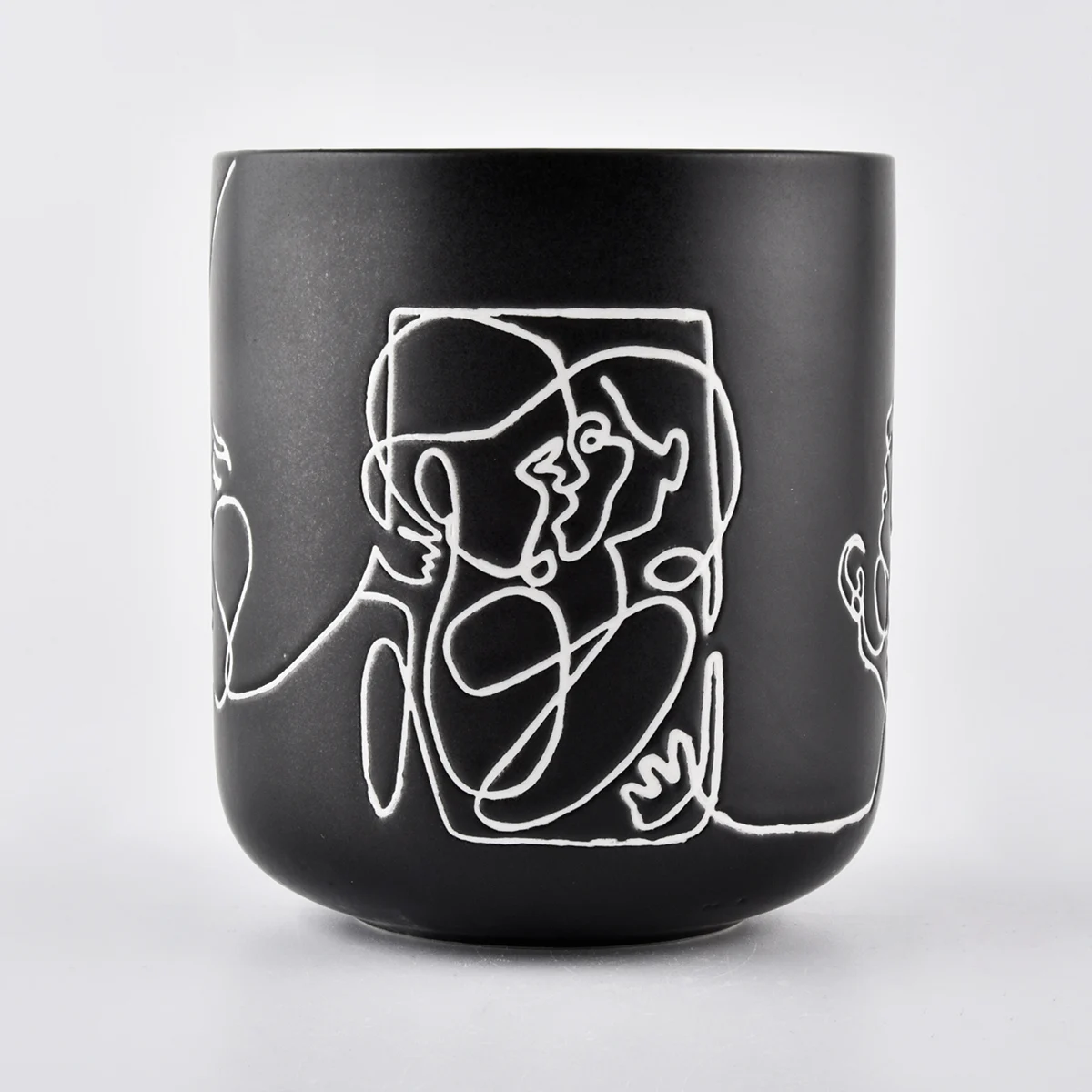 ceramic candle containers with round bottom