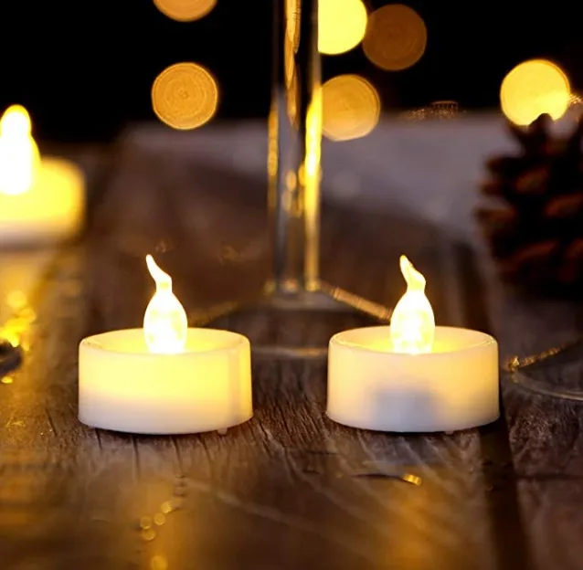 Flameless LED Battery Operated Tealight Candles 24 Bulk Pack