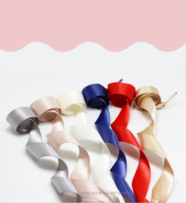 Wholesale Cheap Aglets Ribbon Color Fancy 2cm Width Shoe Laces Pink