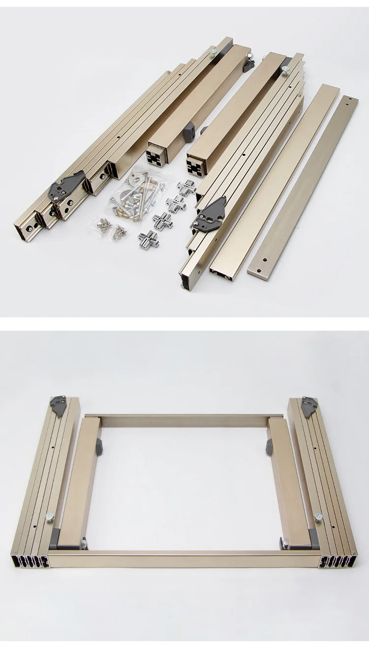 Multifunctional Concealed Dining Table Slide Rail Foot Folding Dining Table Drawer Retractable