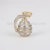 Fancy silver hip pop bottle pendant micro setting AAA white zircon 10k gold plated
