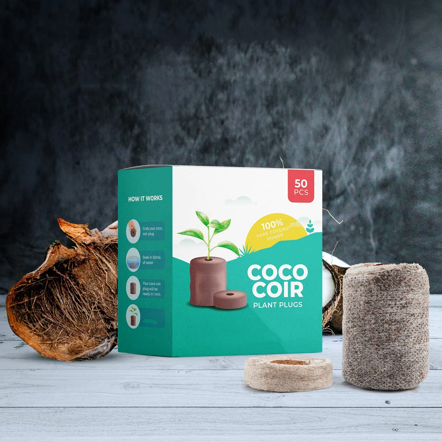 Coco Coir Plant Plug Expandable Coco Coir Pellet Perfect Peat Free