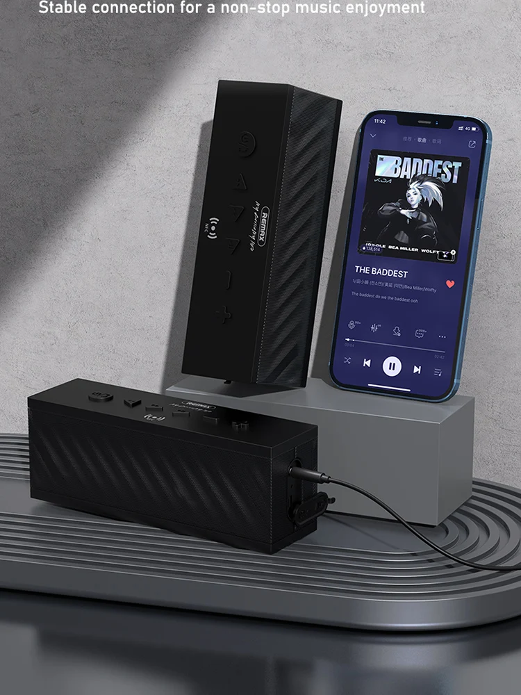Remax RB-M3 NFC AUX high-power dual audio hands-free subwoofer speaker bass boost bluetooth speaker small - ANKUX.COM