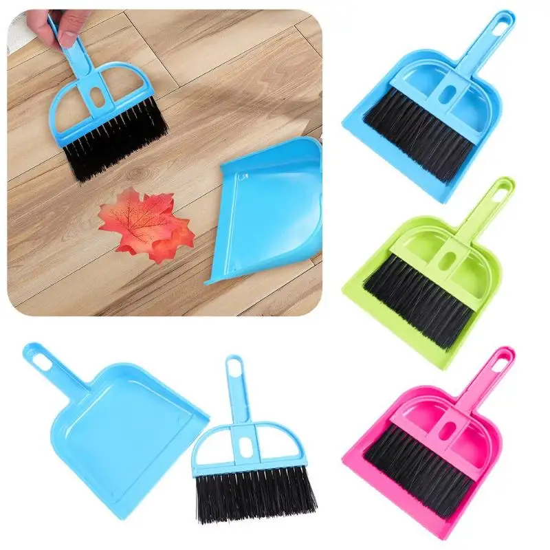 Hottest Desktop Keyboard Brush Small Broom Suit Cleaning Small Broom Dustpan 