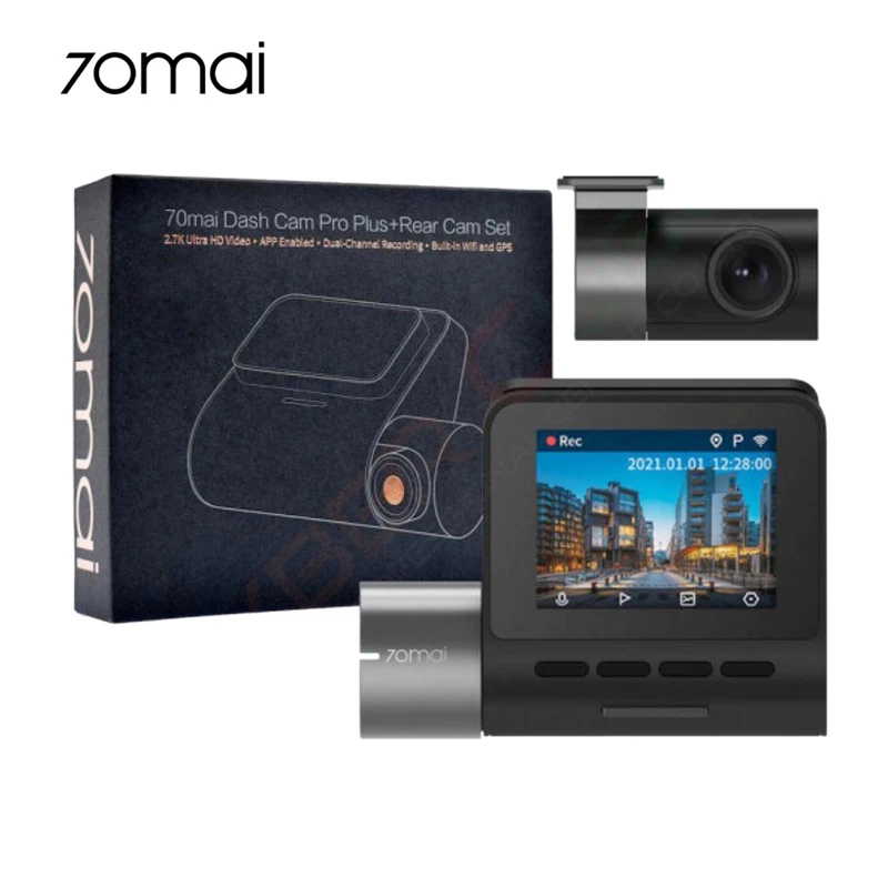 70mai Dash Cam Pro Plus A500S - Dual Lens 24H Parking, 140° FOV