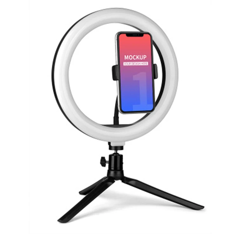 usb power live streaming 10.2 inch ring light tabletop selfie led ring light 10 inch with tripod stand