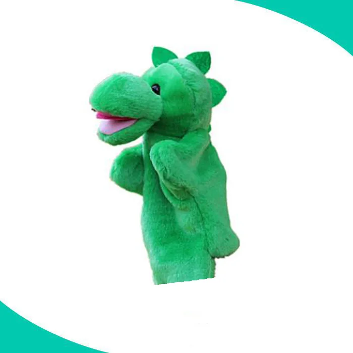 custom oem design hand puppet toy plush baby dinosaur hand