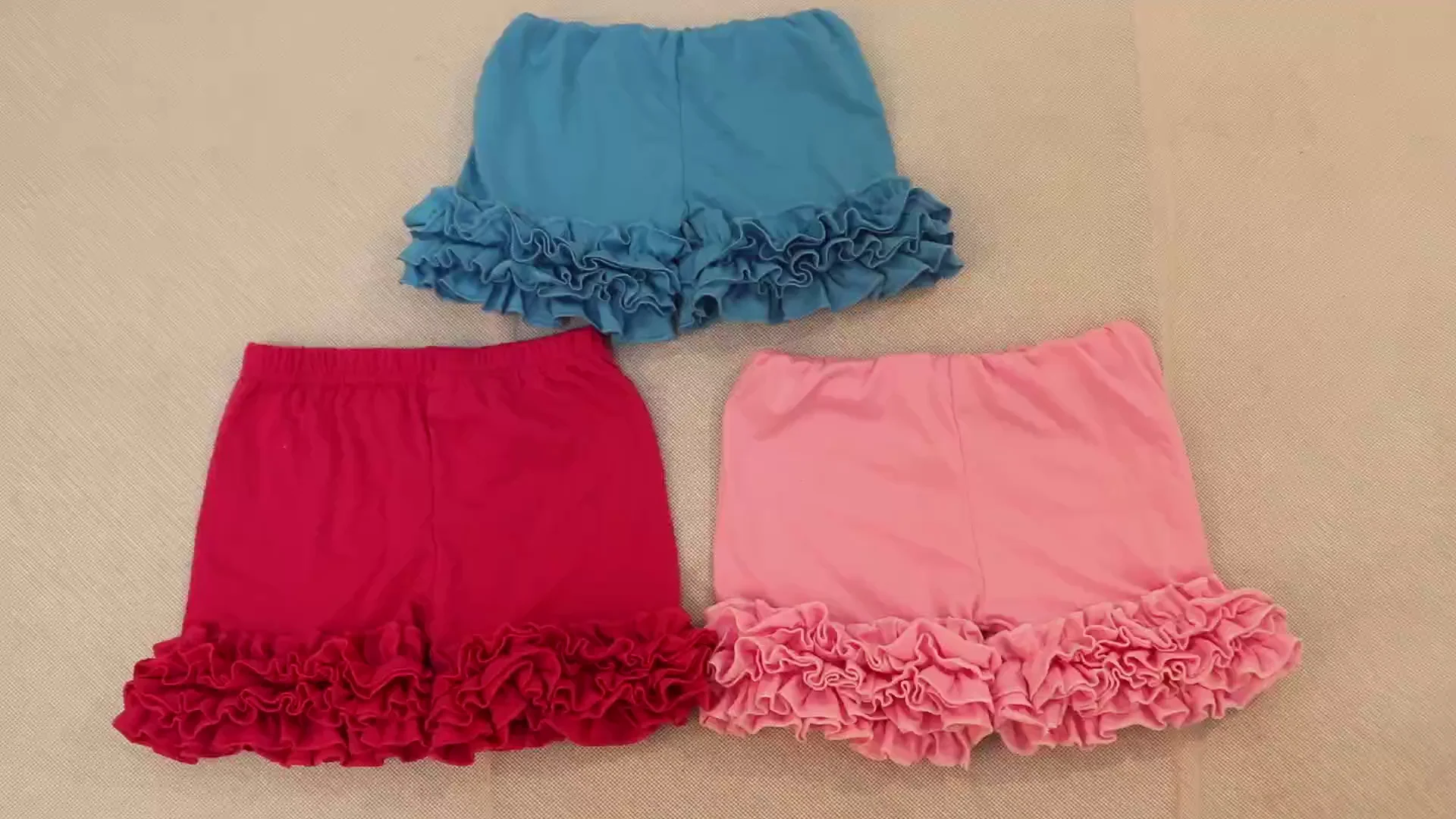 Baby Girl Shorts Toddler Baby Summer Icing Ruffle Cotton Shorts Double