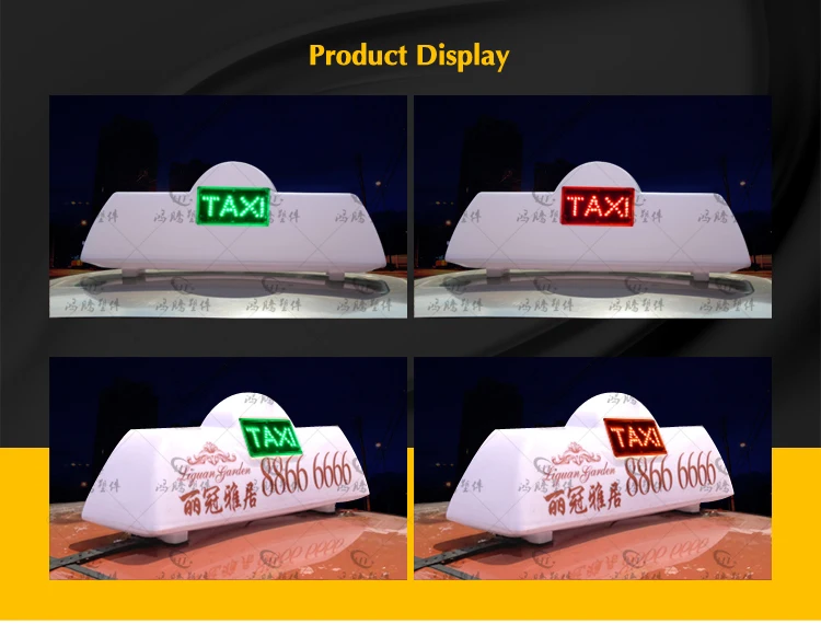 Double side strong magnet taxi top led display