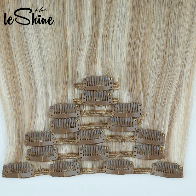 Wholesale 100% Real Remy Seamless Clip-in Hair Extensions Cuticle ...