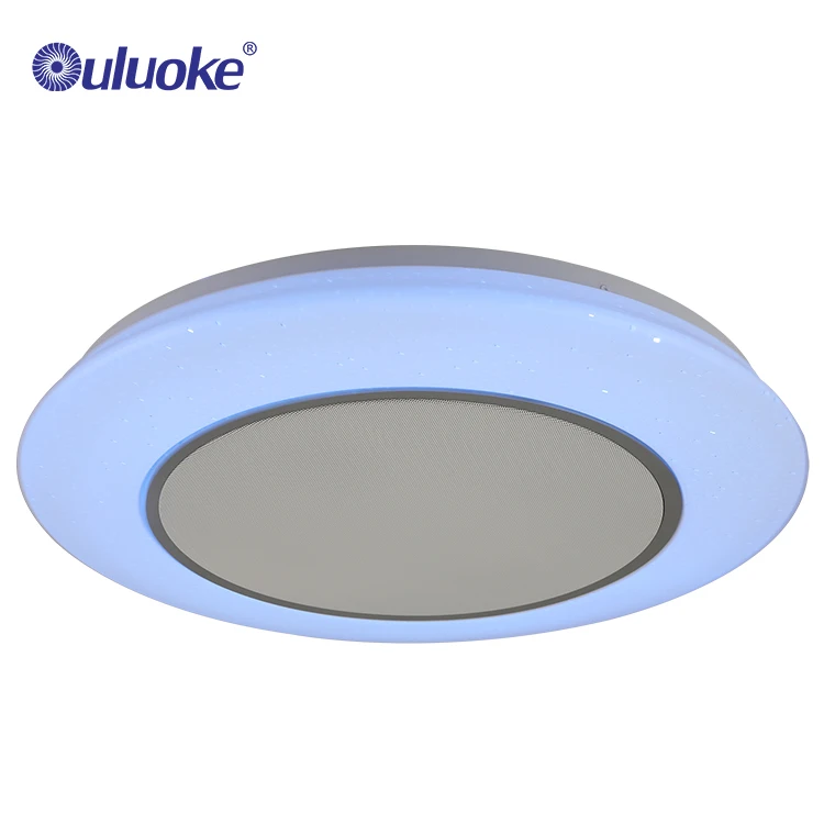 Music Speaker 48w Remote Control RGB Dimmable ip64 waterproof Smart Led Ceiling Light Fixture