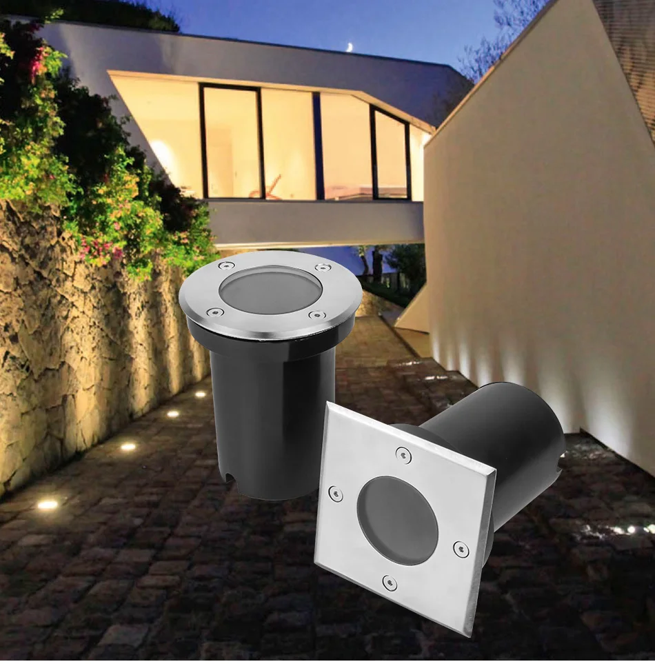 Tanie GU10 LED światło podziemne lampa podłogowa teren zewnętrzny Spot pejzaż z ogrodem sklep