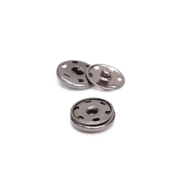 Holes Two Part Black Metal Brass Sew On Snap Button/boutons Pression ...