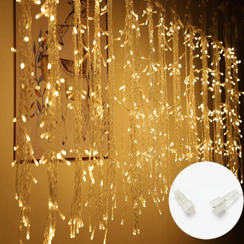 220v Bulb Decor 3M LED Curtain Icicle String Light Party Garden Stage Outdoor Decoration LED Christmas curtain string  light
