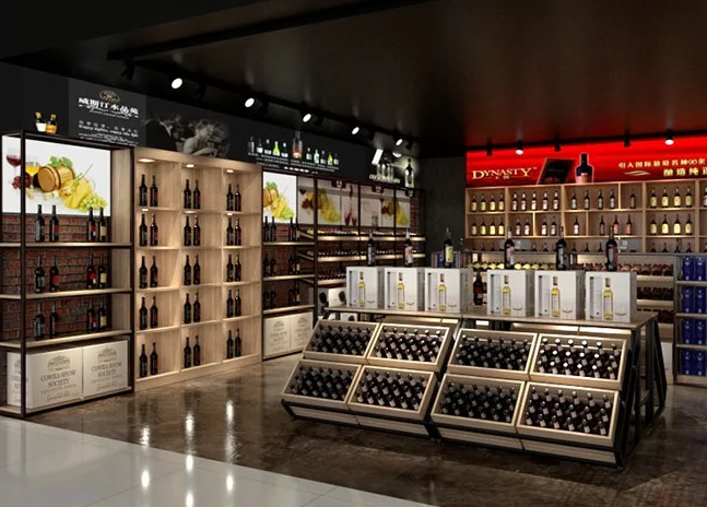 Estantería De Madera Para Tiendas De Lujo Estante De Madera Para Vino