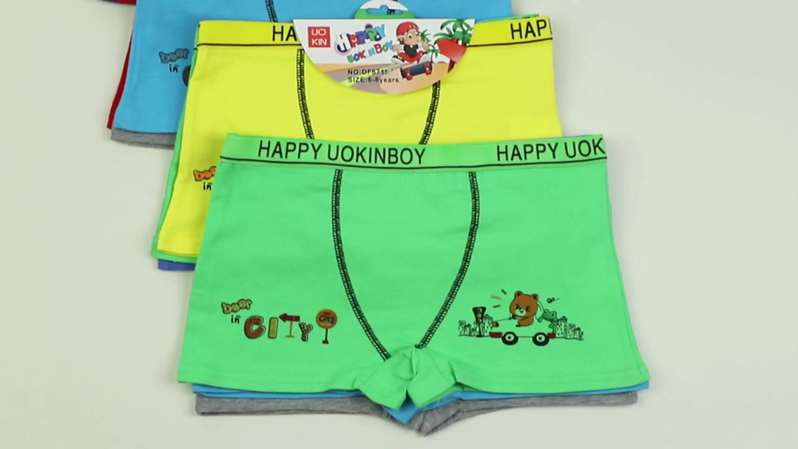 Jungen Unterwäsche 4er Pack - Baumwolle Briefs Mit Cartoon Druck