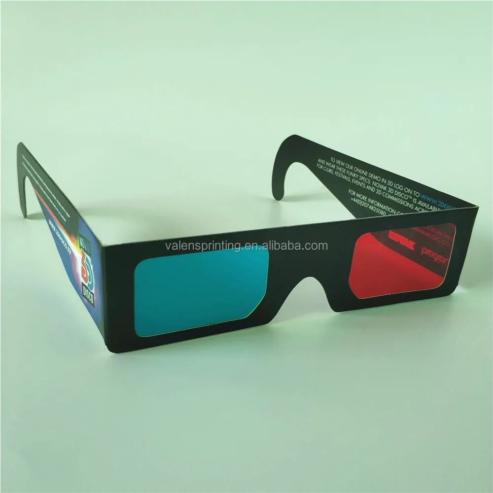 Customized Design Universal Anaglyph Cardboard Paper Red Blue Cyan 3d Glasses For Movie Buy 1873