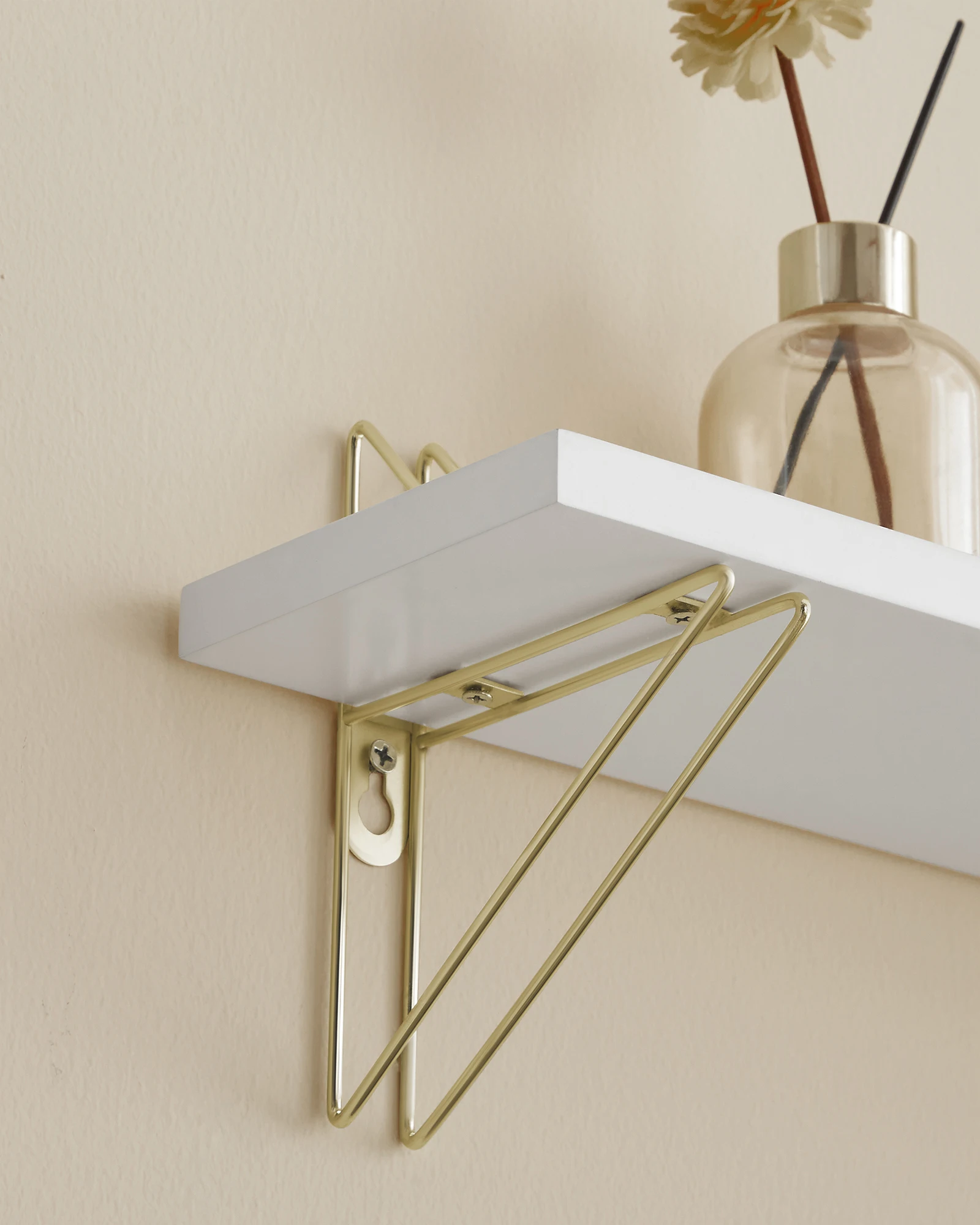 Songmics Living Room Floating Shelves Wall Mounted Set Of 3 White