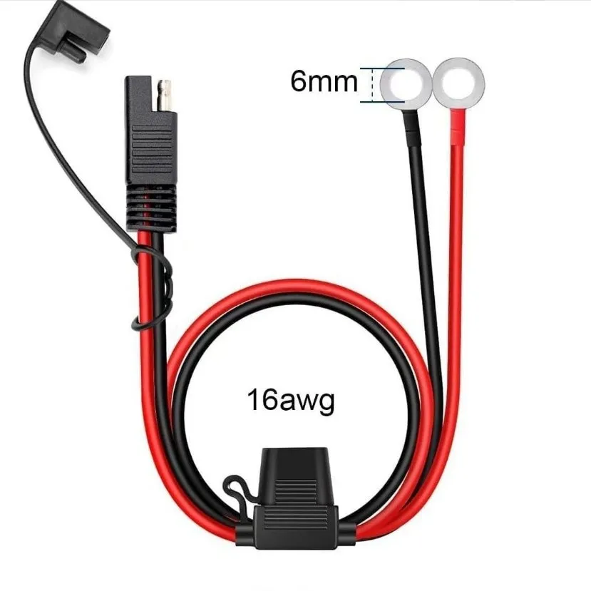 product in stock solar cell connector with fuse sae to o terminal grounding plate power cords extension cords connecting wire-5